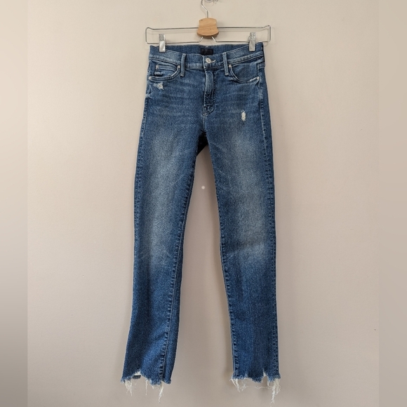 Mother The Rascal Ankle Chew Crop Jeans Size 25 - Picture 1 of 14